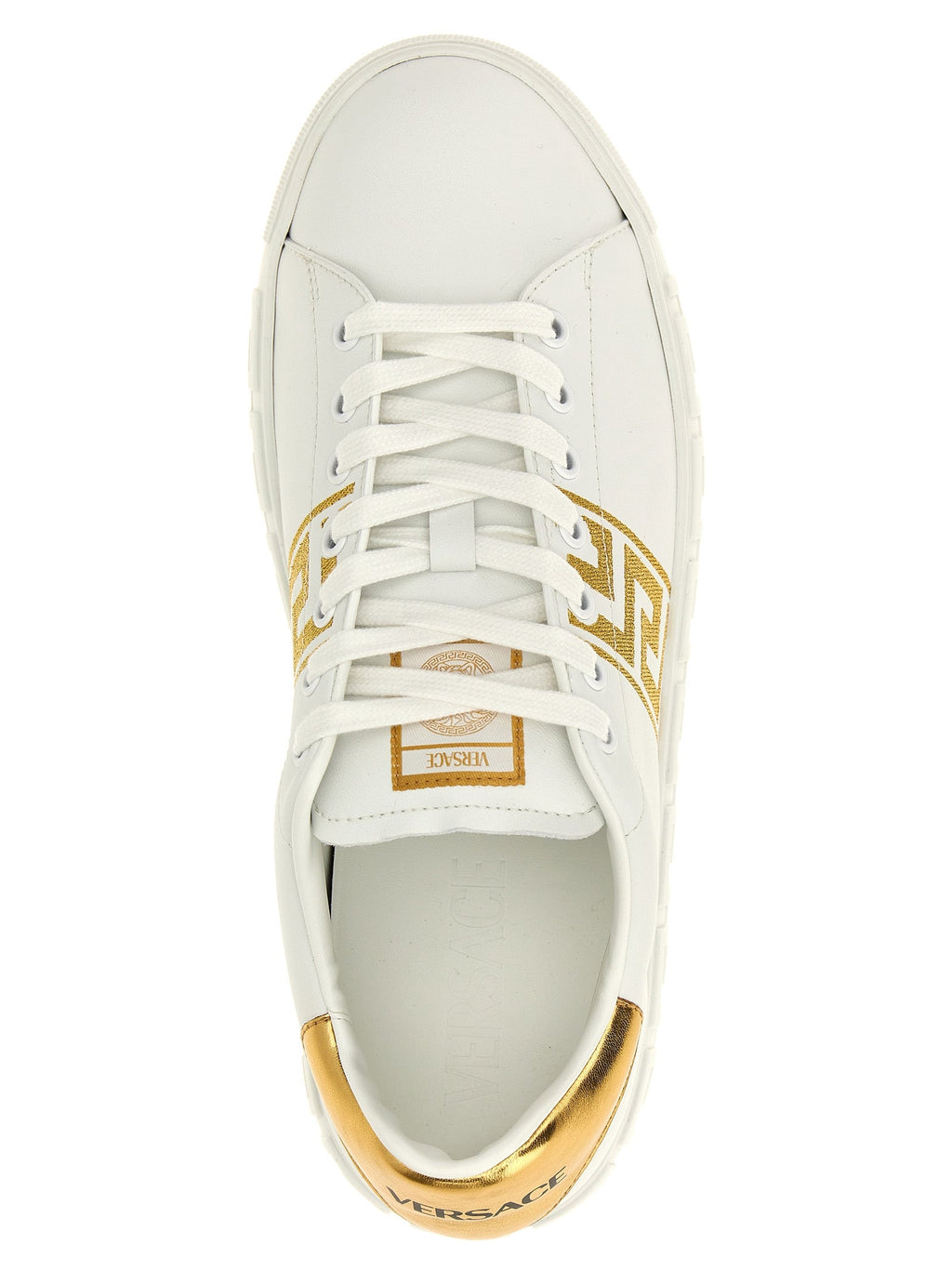 Versace Gold Polyamide Low Top Sneakers Versace
