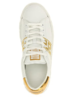 Versace Gold Polyamide Low Top Sneakers Versace