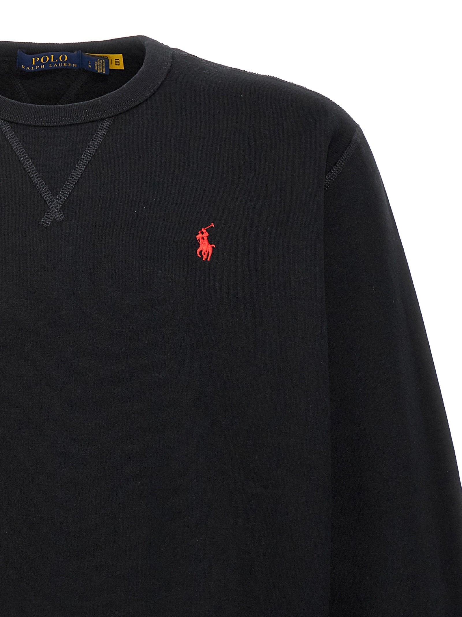 Polo Ralph Lauren Black Cotton Sweatshirt Polo Ralph Lauren