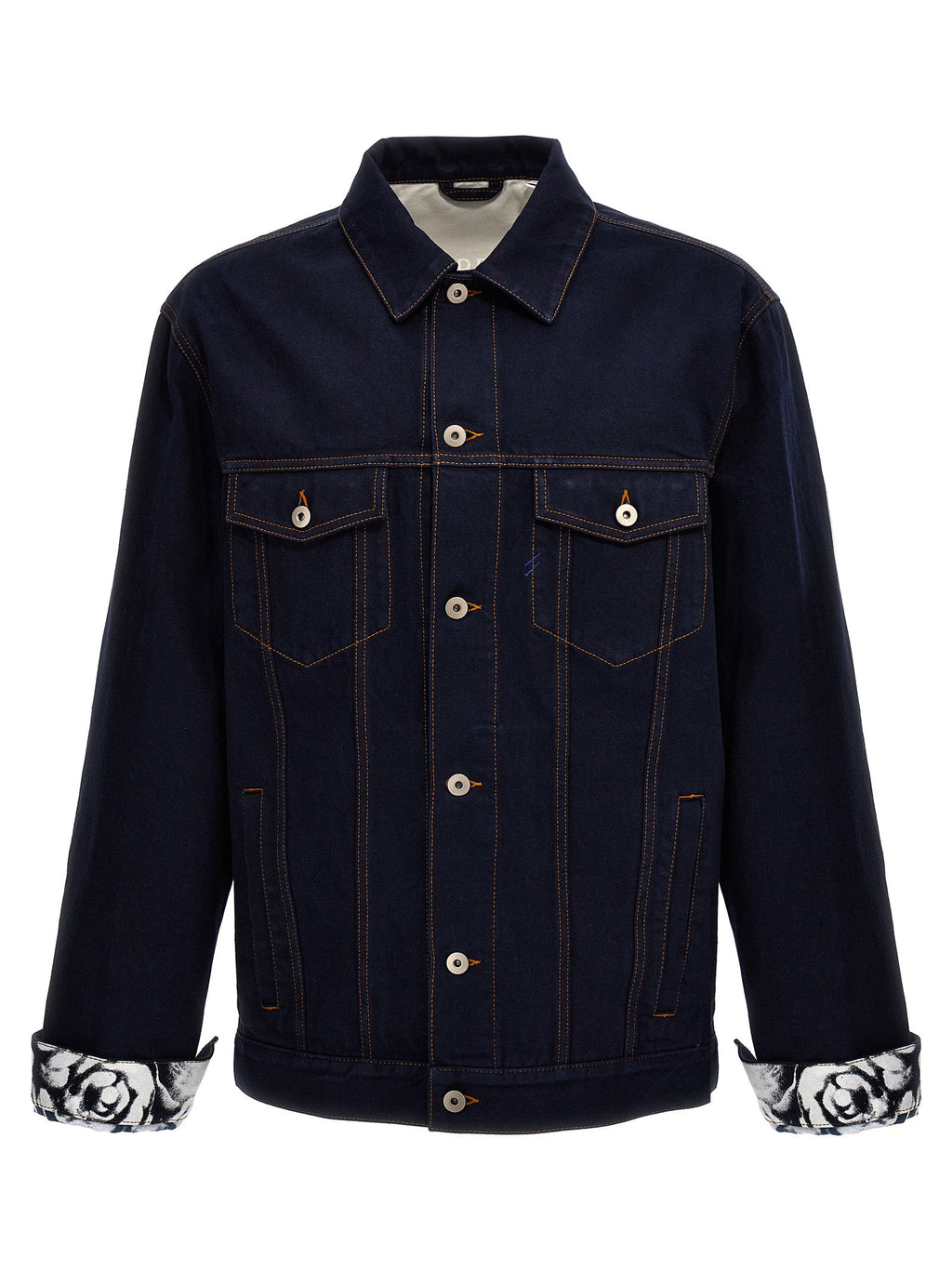 Burberry Blue Cotton Denim Jacket Burberry