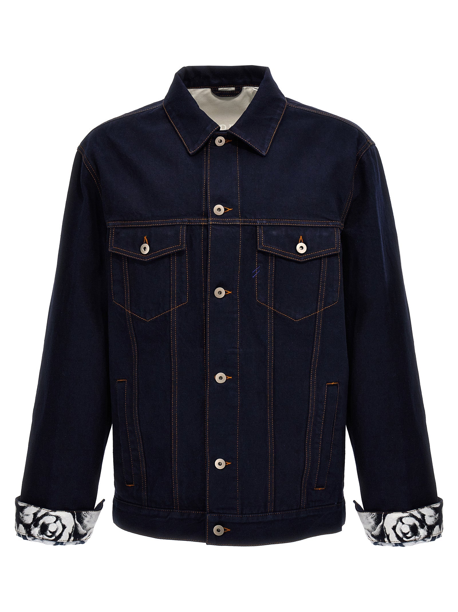 Burberry Blue Cotton Denim Jacket Burberry