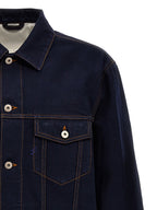 Burberry Blue Cotton Denim Jacket Burberry