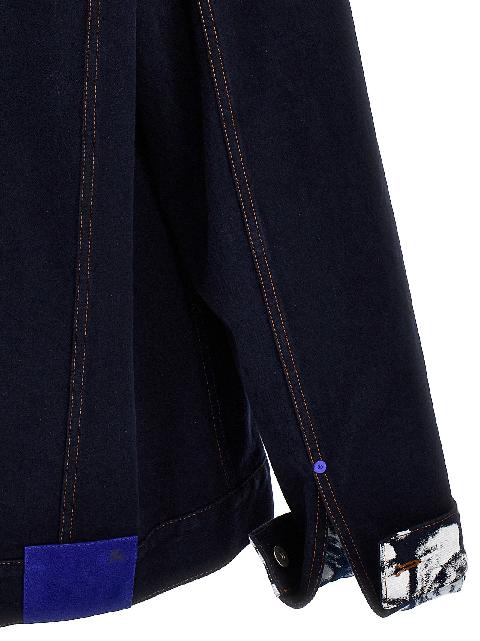 Burberry Blue Cotton Denim Jacket Burberry