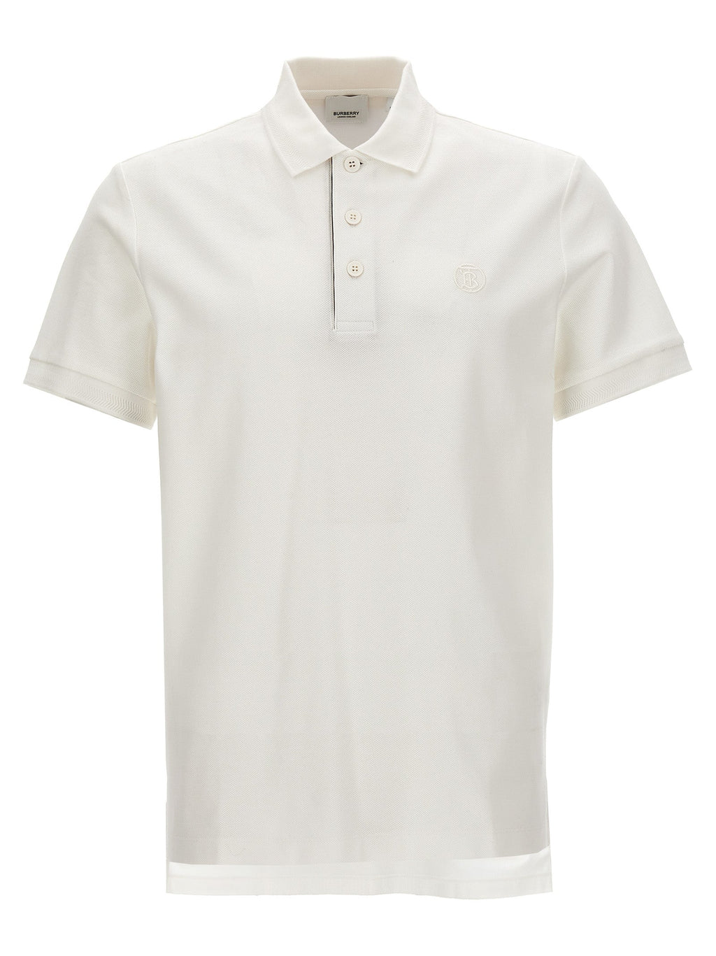Burberry White Cotton Polo Shirt Burberry
