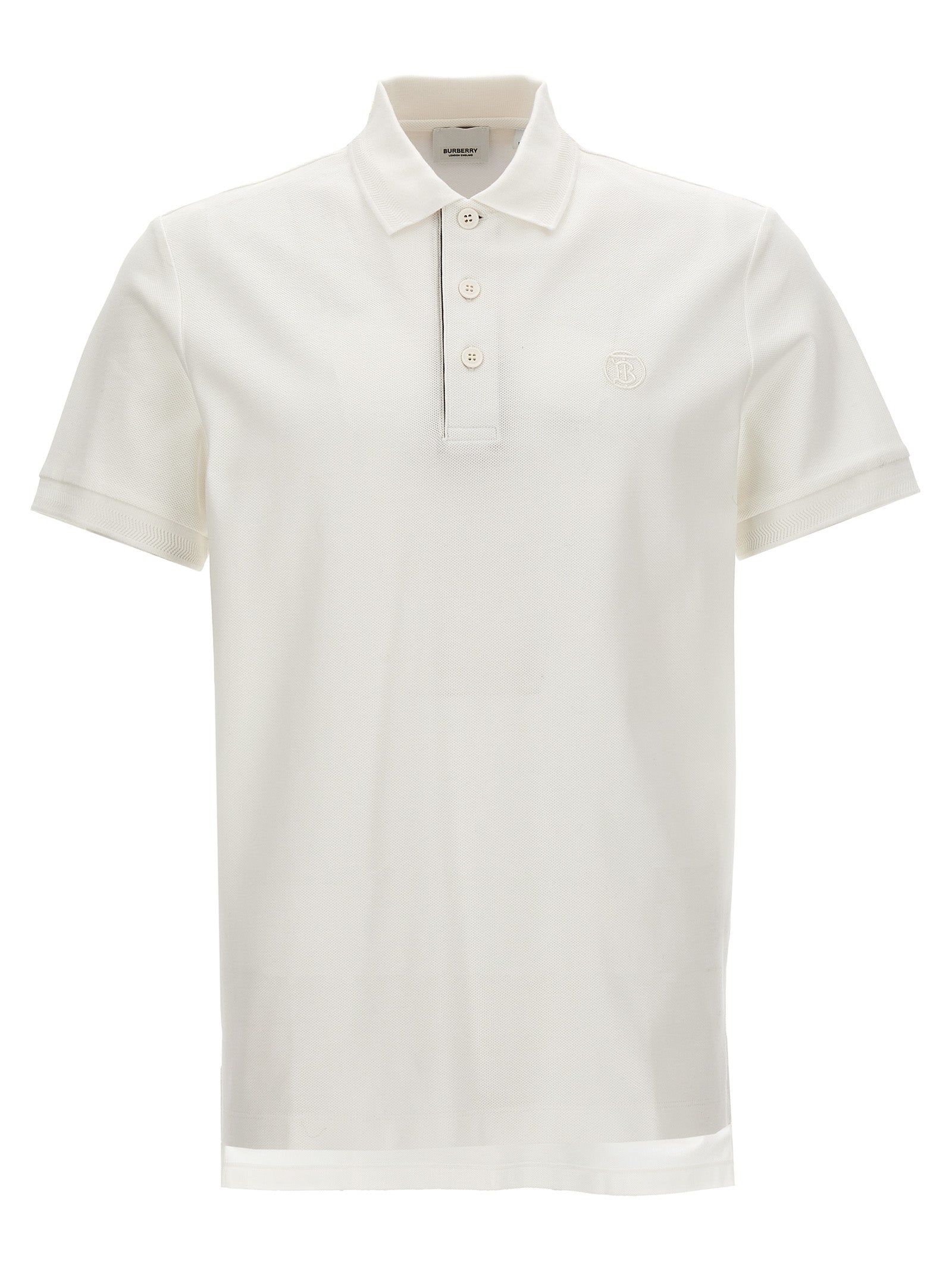 Burberry White Cotton Polo Shirt Burberry