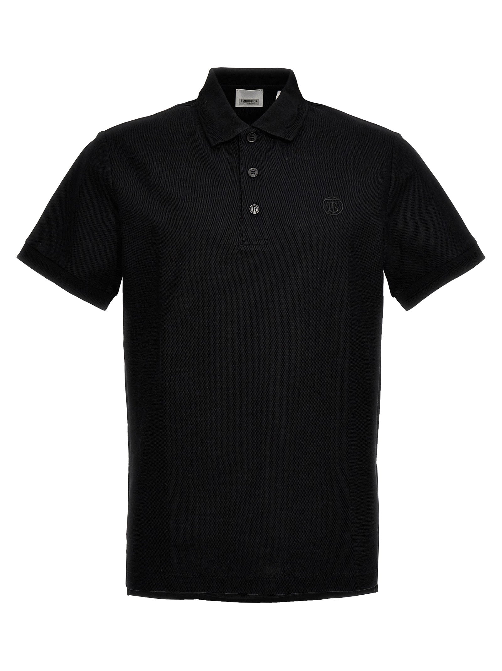 Burberry Black Cotton Polo Shirt Burberry