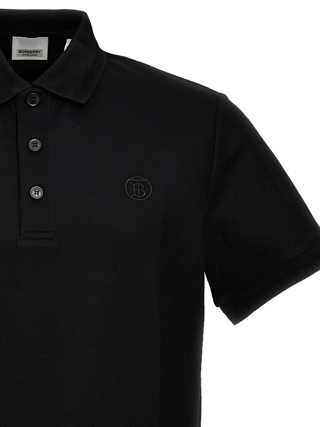 Burberry Black Cotton Polo Shirt Burberry