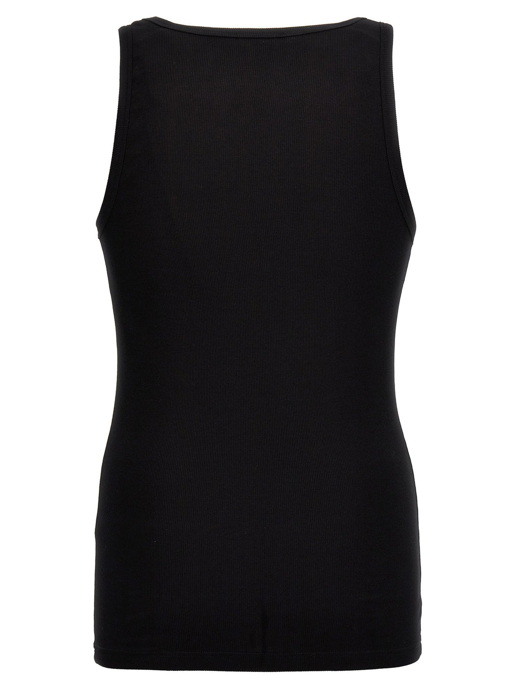 Versace Black Cotton Sleeveles T-Shirt Versace