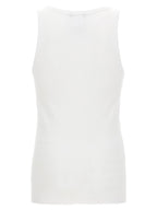 Versace White Cotton Sleeveles T-Shirt Versace