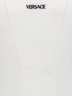 Versace White Cotton Sleeveles T-Shirt Versace