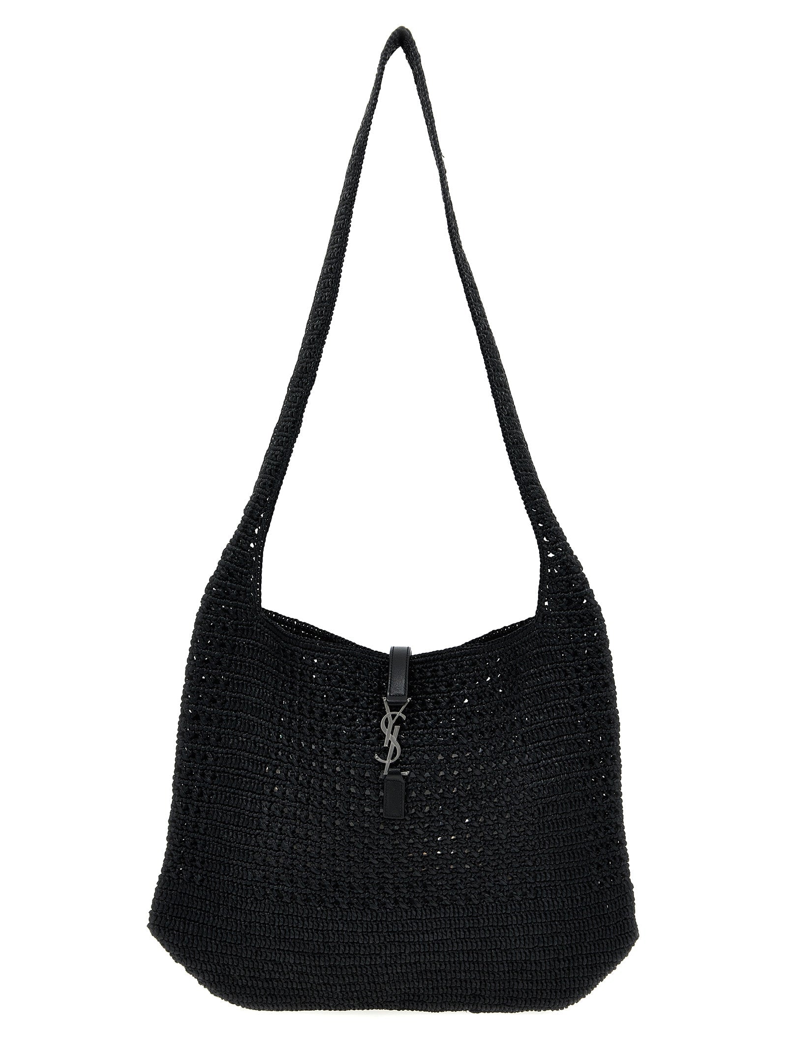 Saint Laurent Black Raffia Tote Bag Saint Laurent
