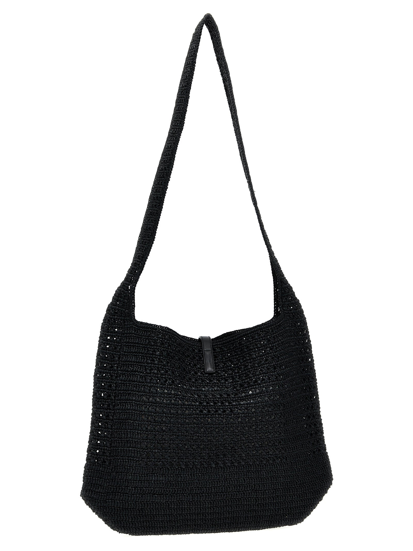 Saint Laurent Black Raffia Tote Bag Saint Laurent