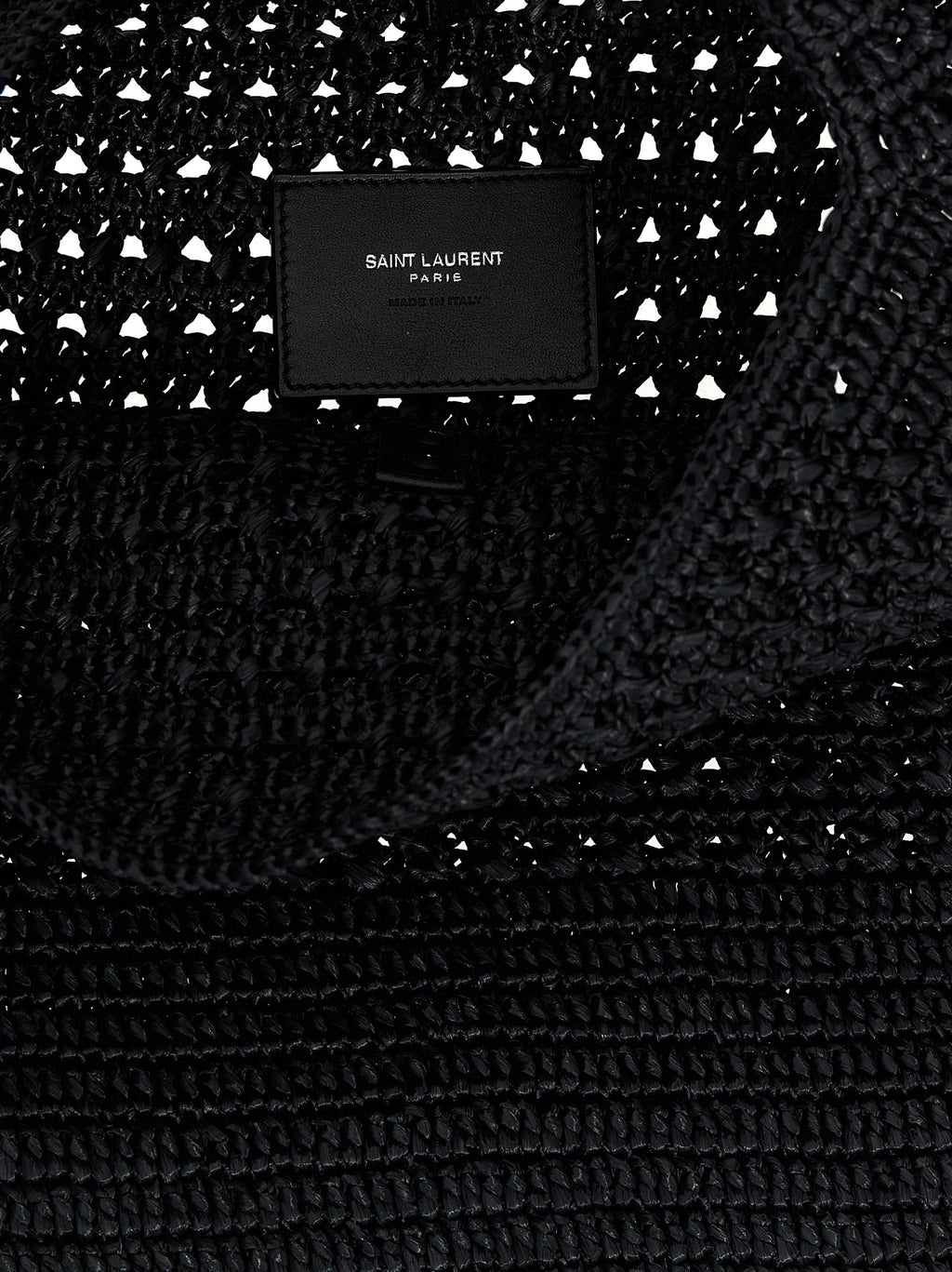Saint Laurent Black Raffia Tote Bag Saint Laurent