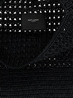 Saint Laurent Black Raffia Tote Bag Saint Laurent
