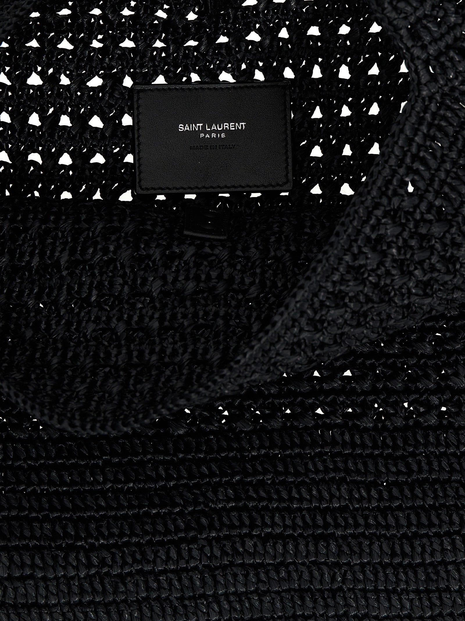 Saint Laurent Black Raffia Tote Bag Saint Laurent