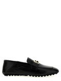 Fendi Black Lamb Leather Slip-On Loafers Fendi