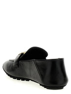 Fendi Black Lamb Leather Slip-On Loafers Fendi