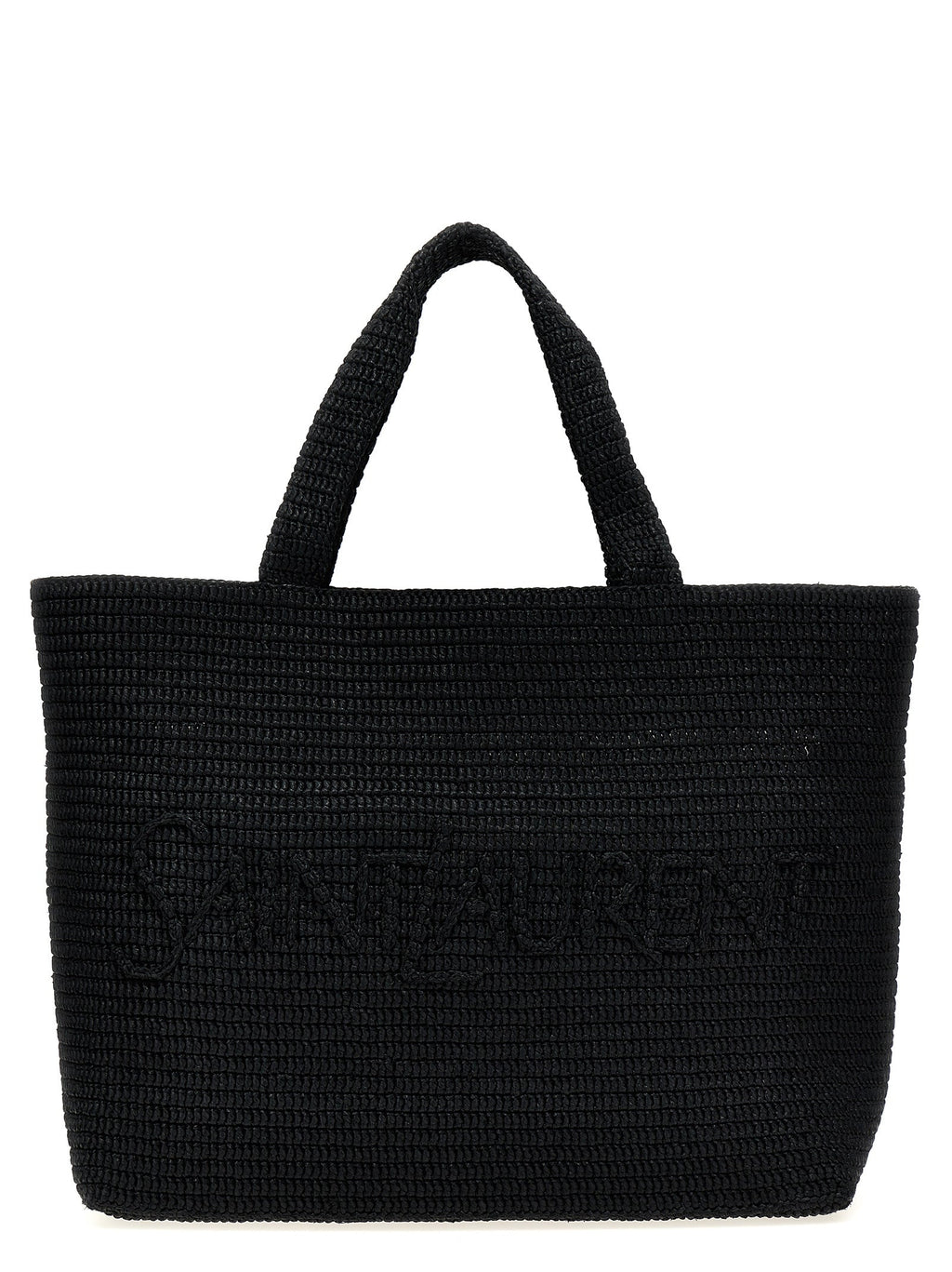 Saint Laurent Black Viscose Tote Bag Saint Laurent
