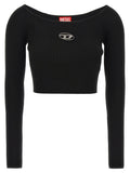 Diesel Black Viscose Cardigan Diesel
