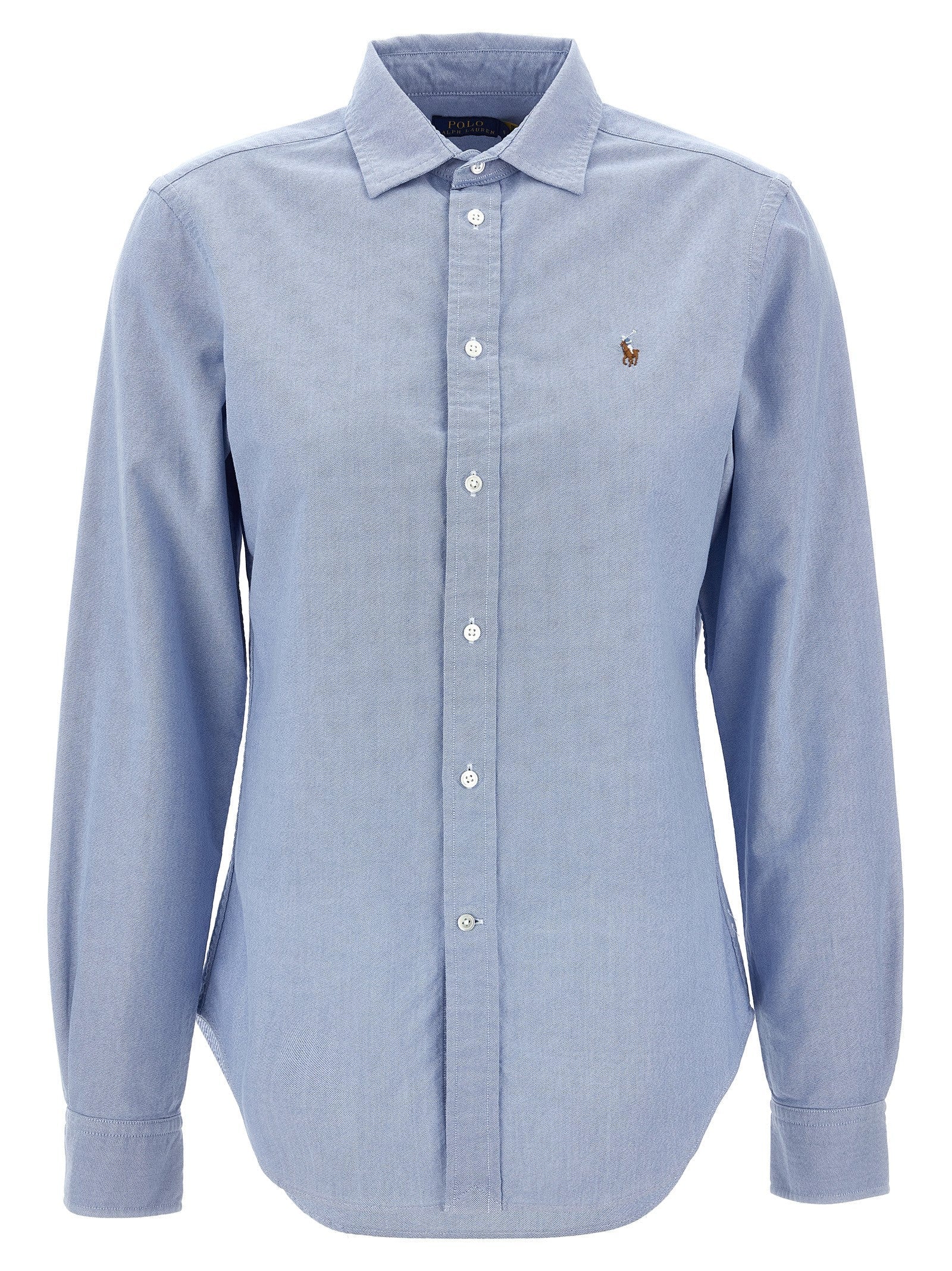 Polo Ralph Lauren Blue Cotton Blouse Polo Ralph Lauren
