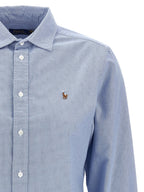 Polo Ralph Lauren Blue Cotton Blouse Polo Ralph Lauren