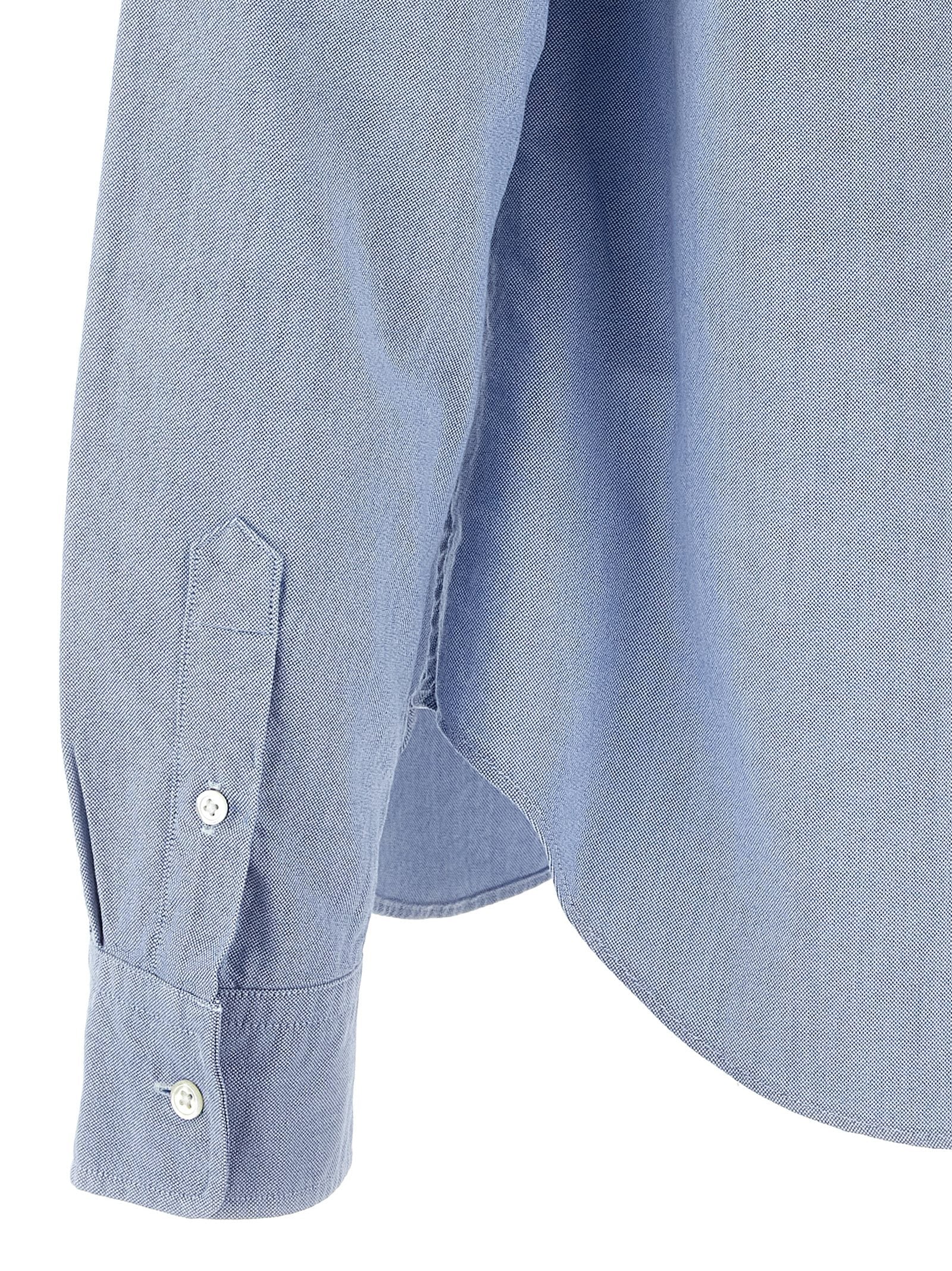 Polo Ralph Lauren Blue Cotton Blouse Polo Ralph Lauren