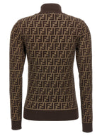 Fendi Brown Cotton Cardigan Fendi
