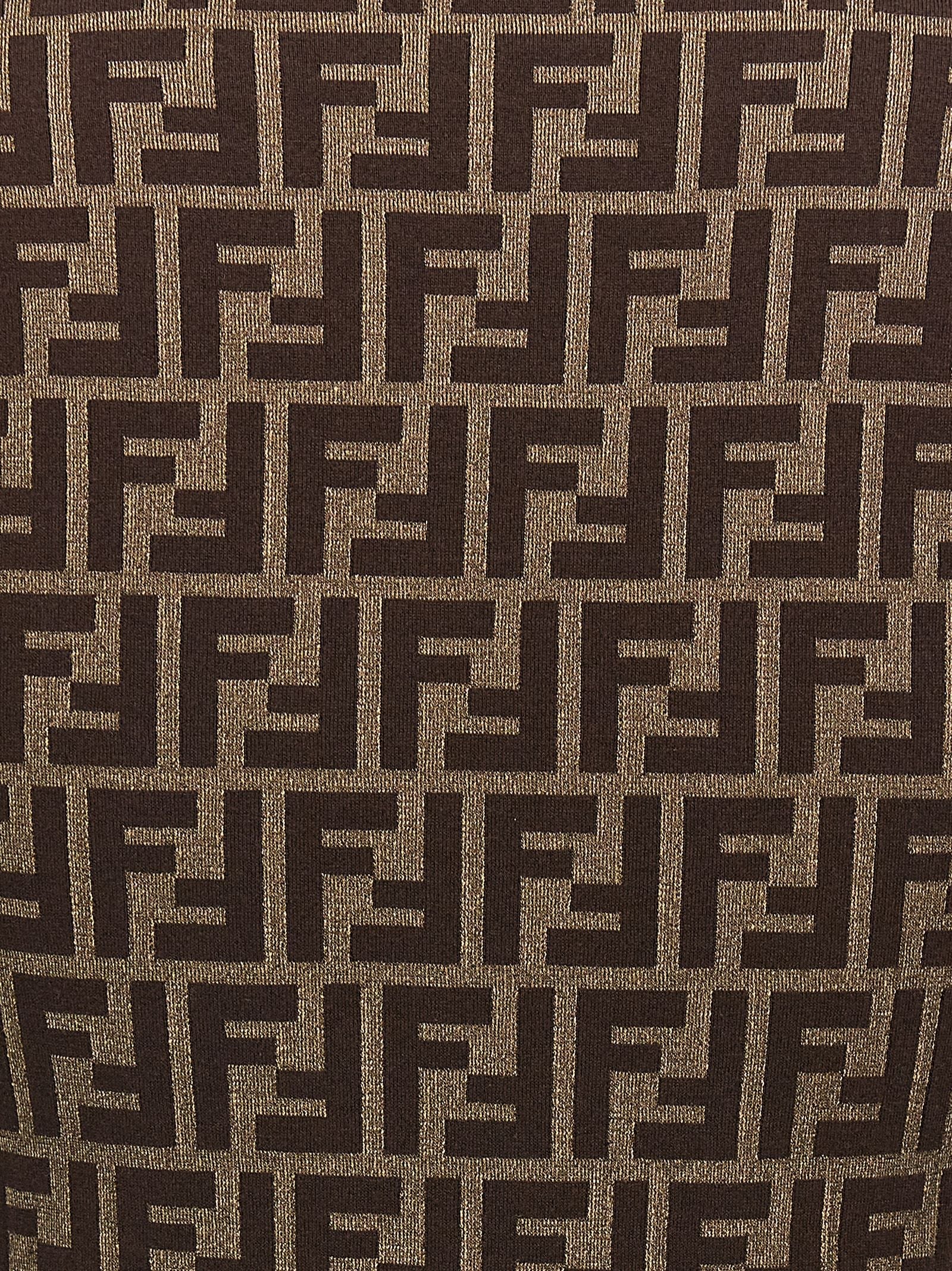 Fendi Brown Cotton Cardigan Fendi