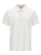 Burberry White Cotton Polo Shirt Burberry