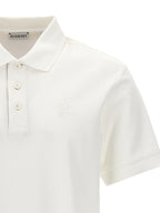 Burberry White Cotton Polo Shirt Burberry