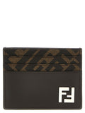 Fendi Brown Calf Leather Bos Taurus Cardholder Fendi