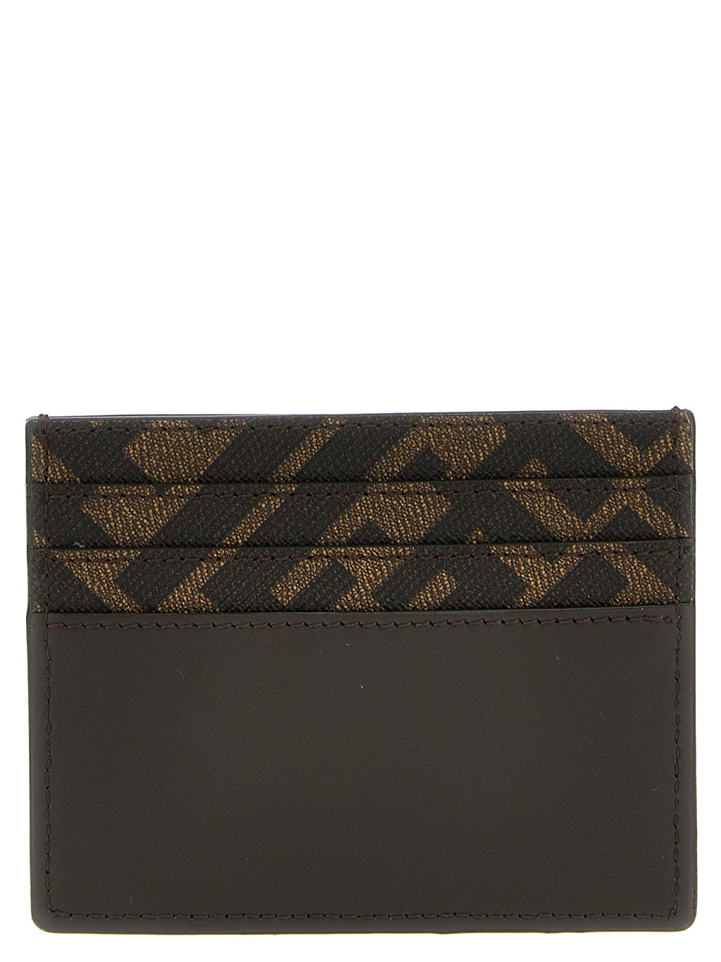 Fendi Brown Calf Leather Bos Taurus Cardholder Fendi