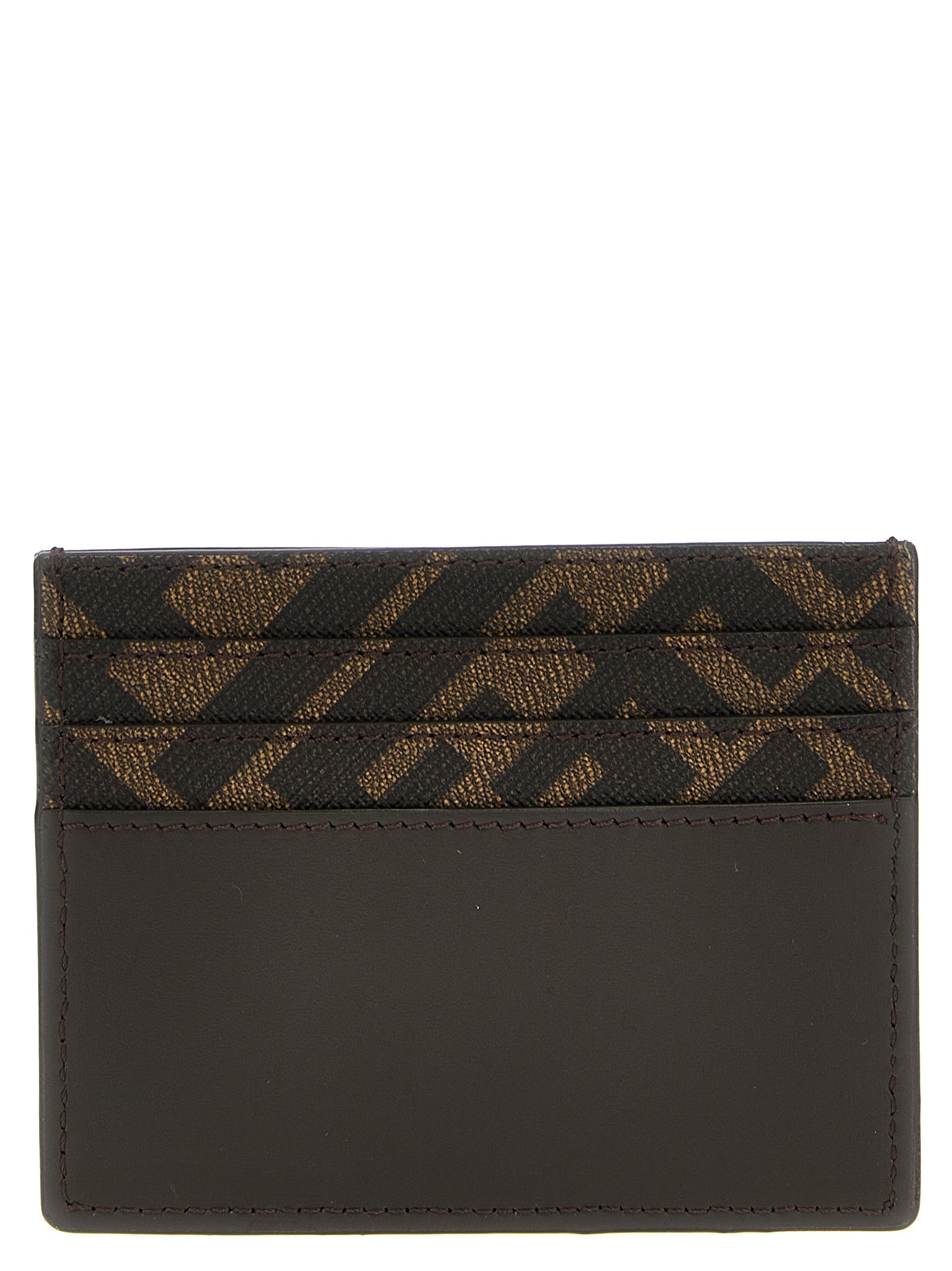 Fendi Brown Calf Leather Bos Taurus Cardholder Fendi