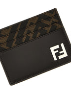 Fendi Brown Calf Leather Bos Taurus Cardholder Fendi