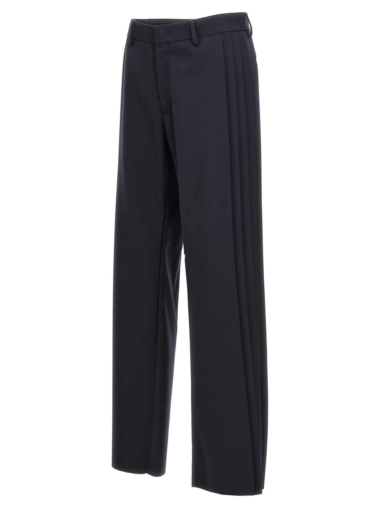 Fendi Blue Polyester Casual Pants Fendi