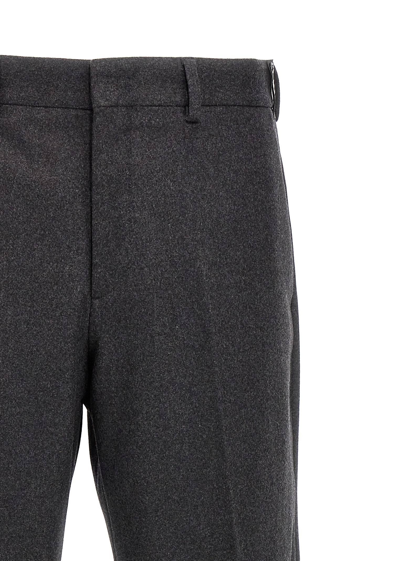 Fendi Gray Cashmere Casual Pants Fendi