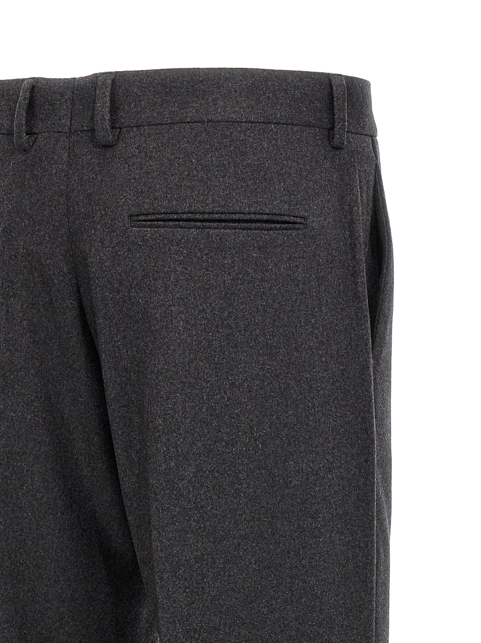 Fendi Gray Cashmere Casual Pants Fendi