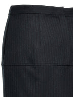 Fendi Gray Virgin Wool Midi Skirt Fendi