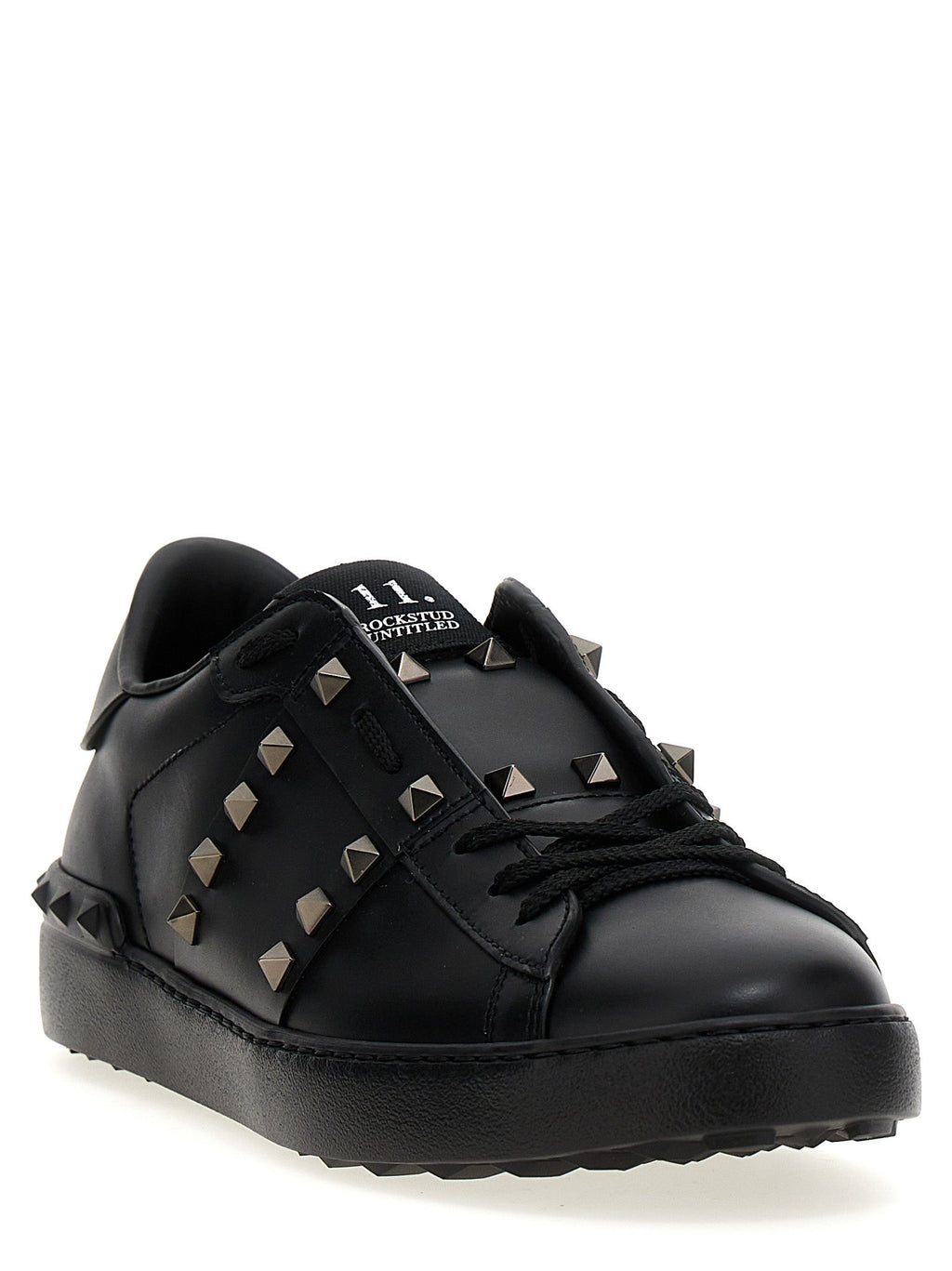 Valentino Garavani Black Calfskin Low Top Sneakers Valentino Garavani