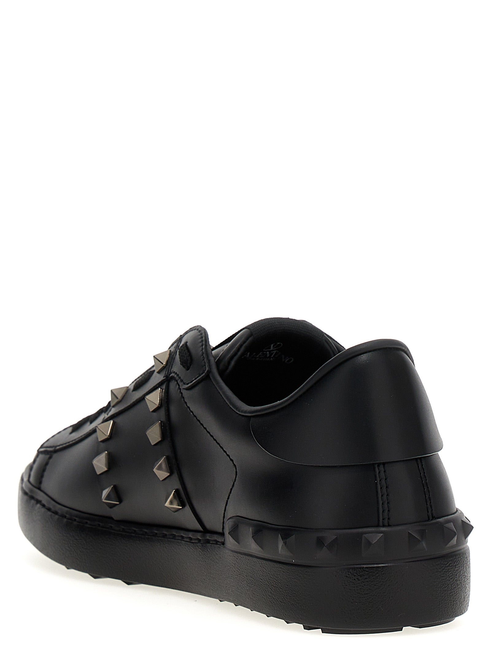 Valentino Garavani Black Calfskin Low Top Sneakers Valentino Garavani