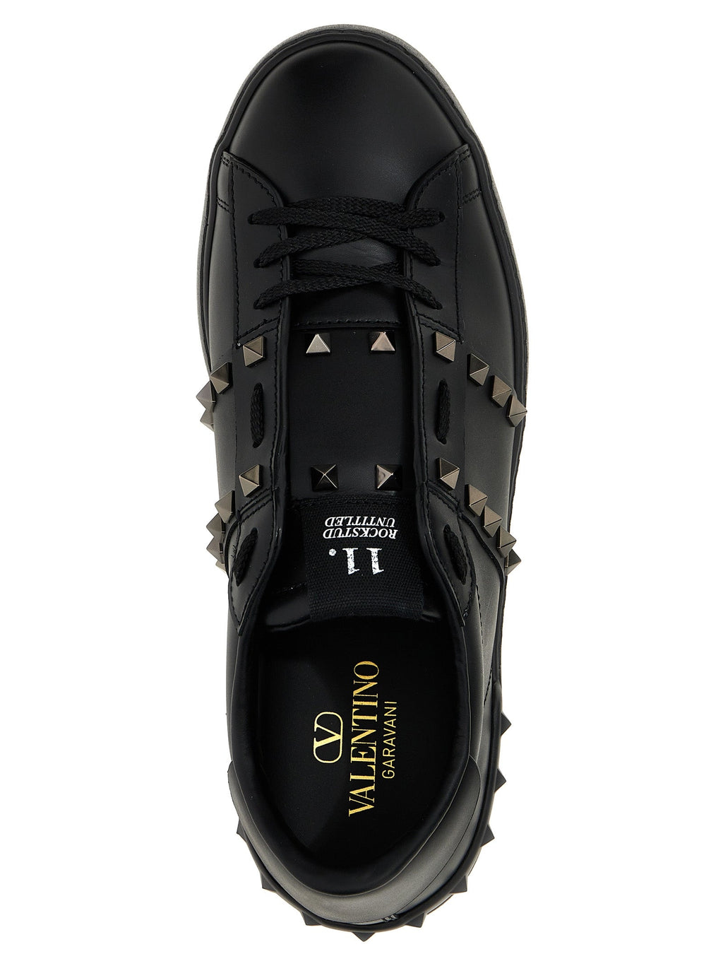 Valentino Garavani Black Calfskin Low Top Sneakers Valentino Garavani