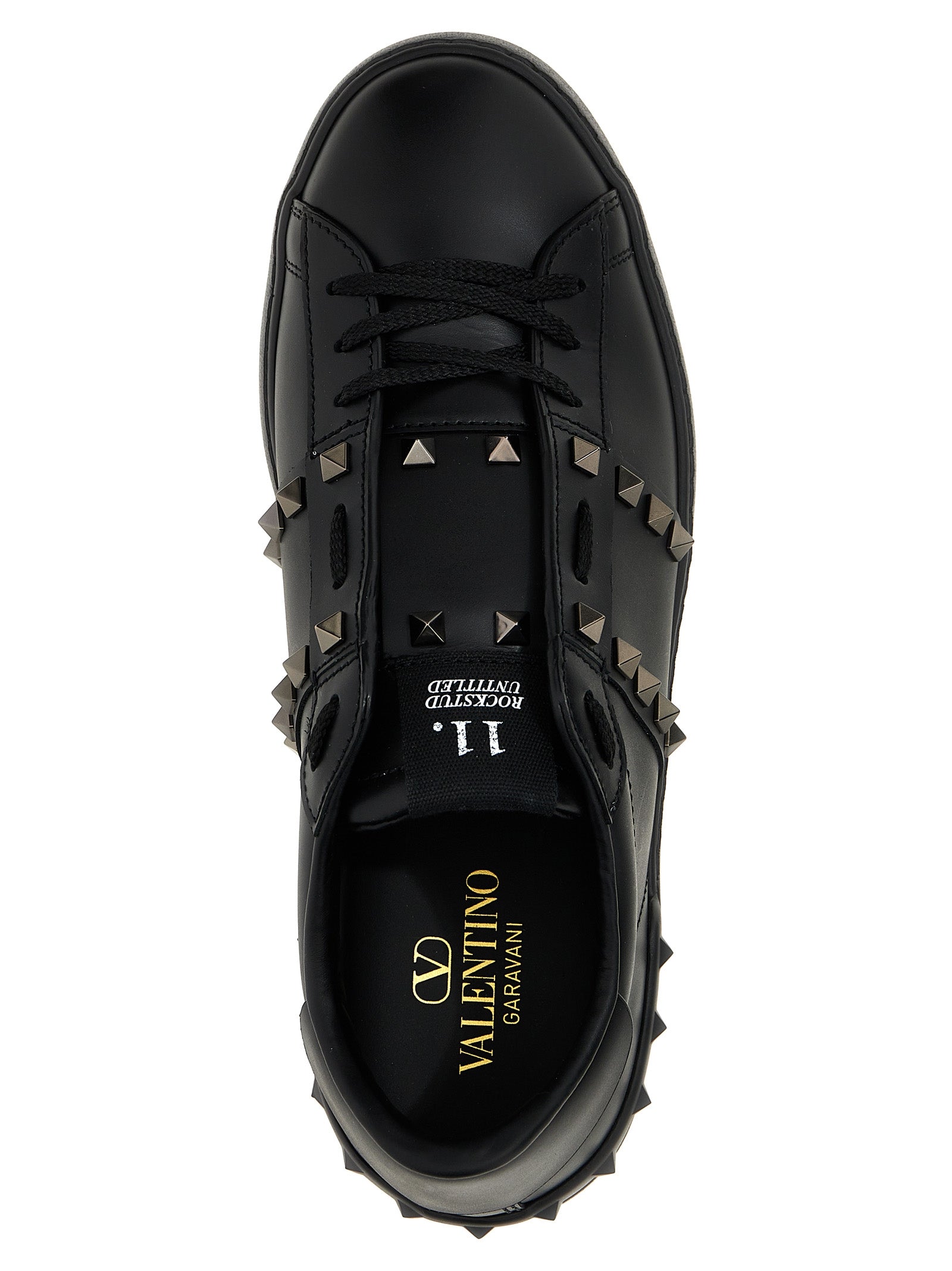 Valentino Garavani Black Calfskin Low Top Sneakers Valentino Garavani