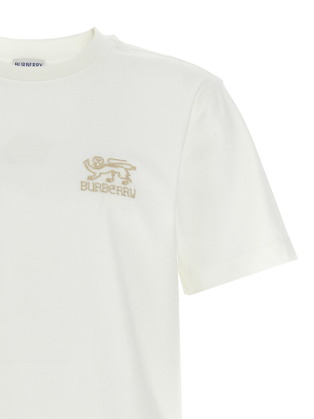 Burberry White Cotton T-Shirt Burberry