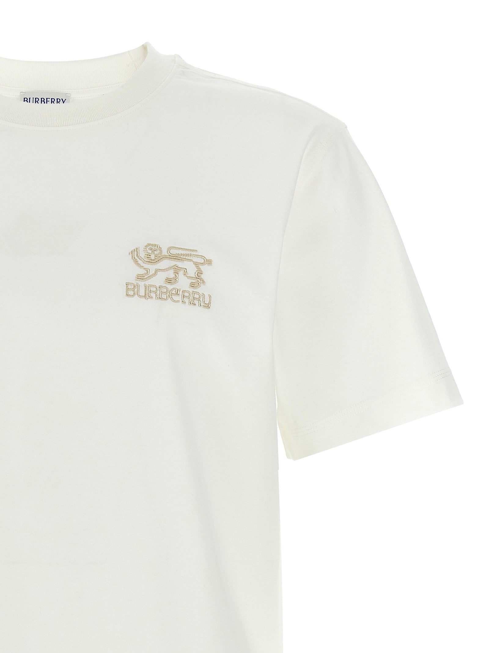 Burberry White Cotton T-Shirt Burberry