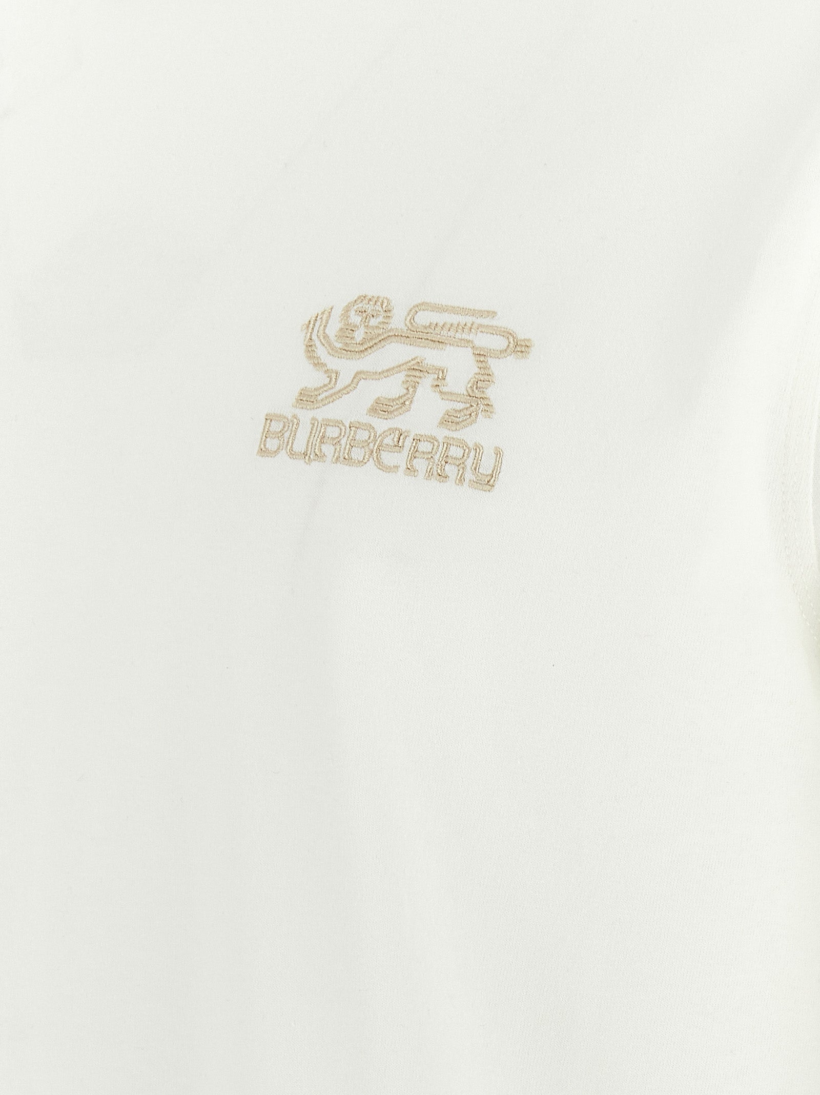 Burberry White Cotton T-Shirt Burberry