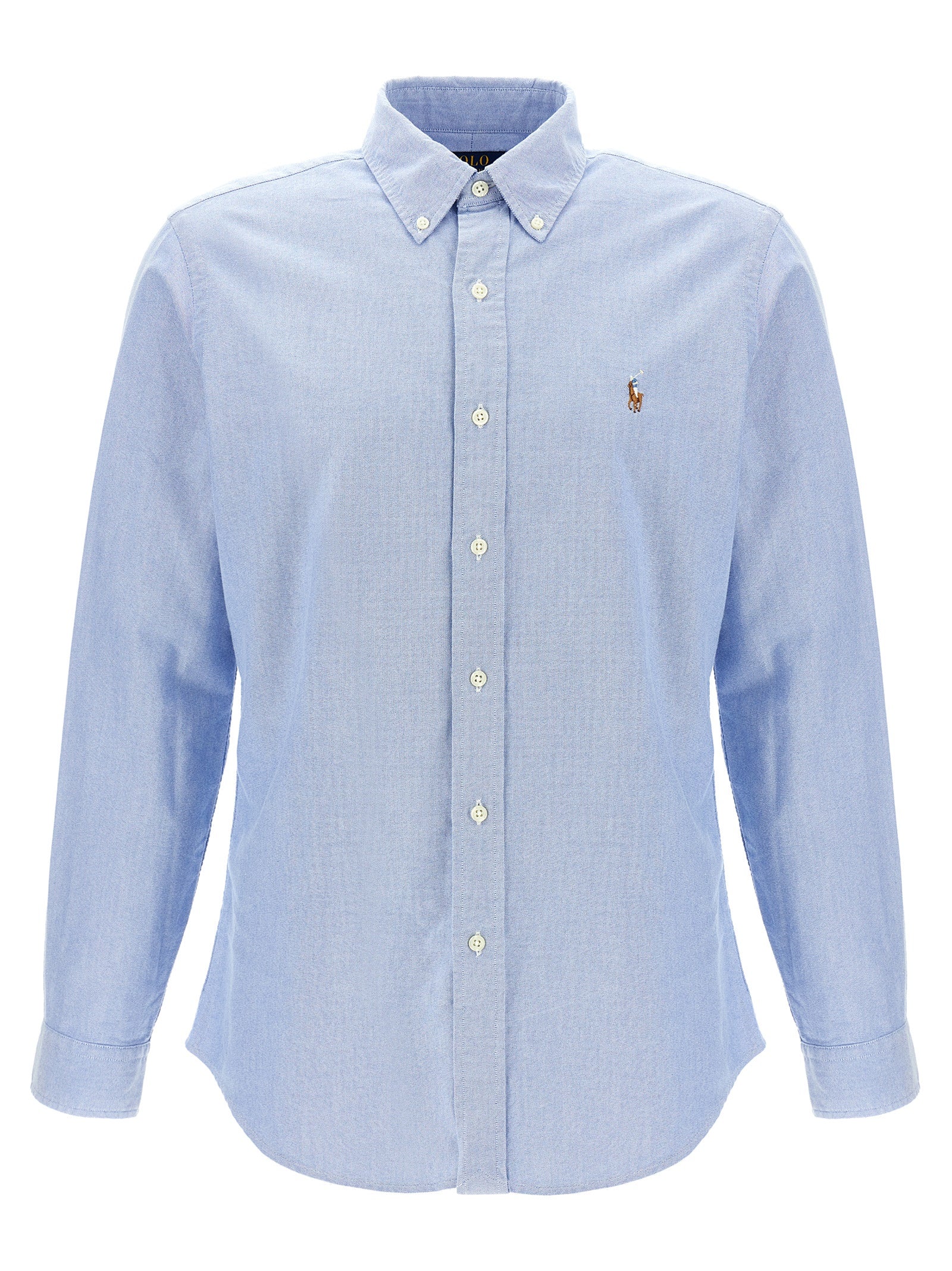 Polo Ralph Lauren Blue Cotton Blouse Polo Ralph Lauren