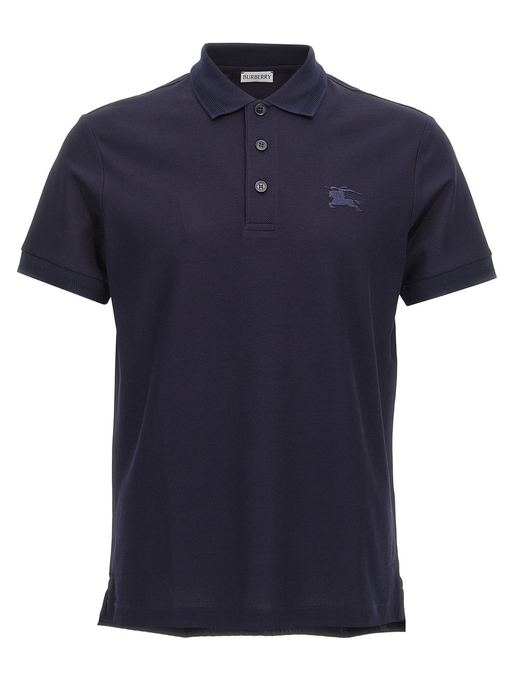 Burberry Blue Cotton Polo Shirt Burberry