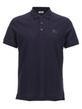 Burberry Blue Cotton Polo Shirt Burberry