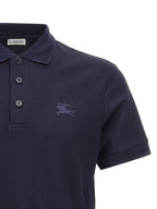 Burberry Blue Cotton Polo Shirt Burberry