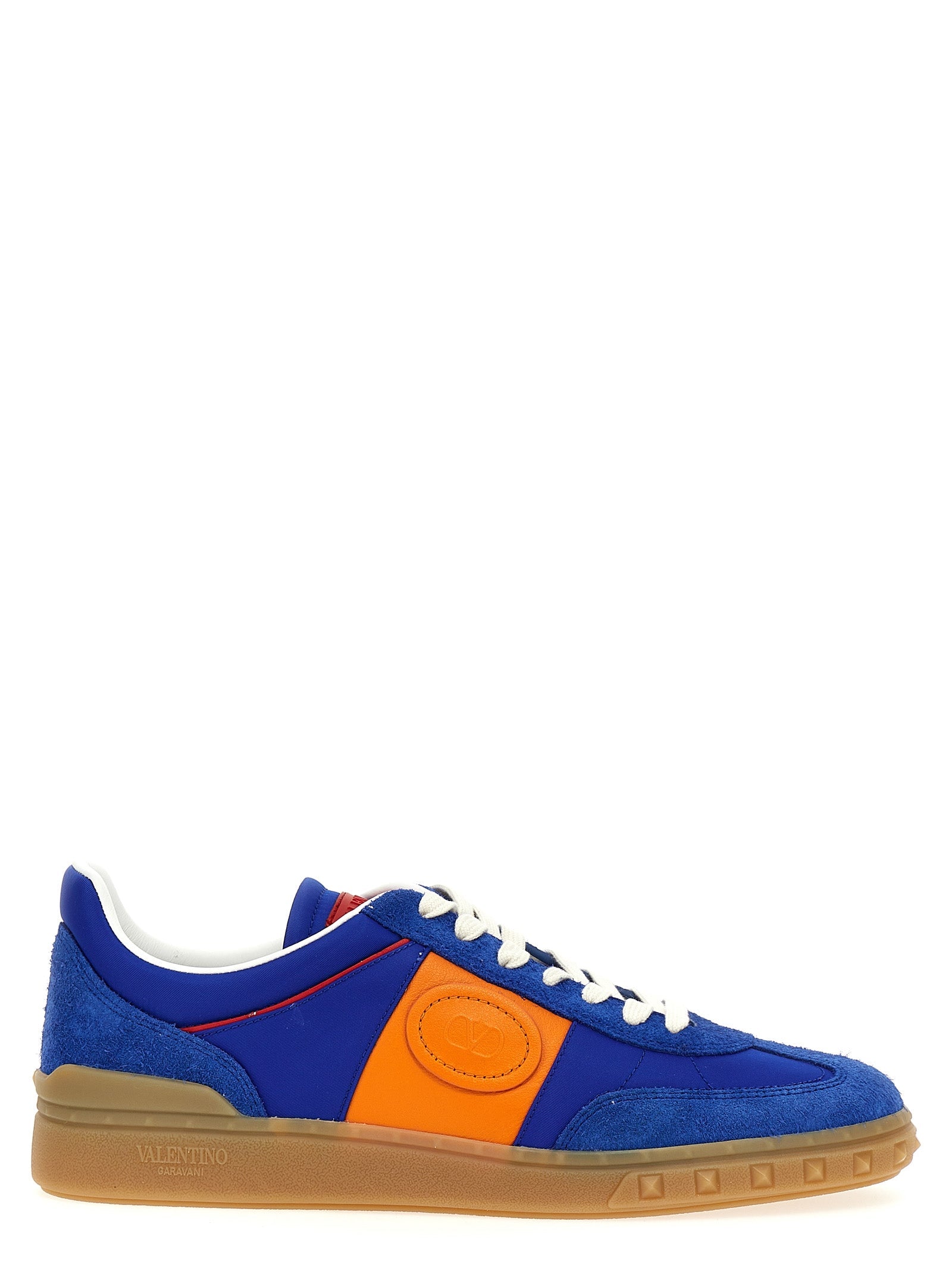 Valentino Garavani Blue Bovine Leather Low Top Sneakers Valentino Garavani